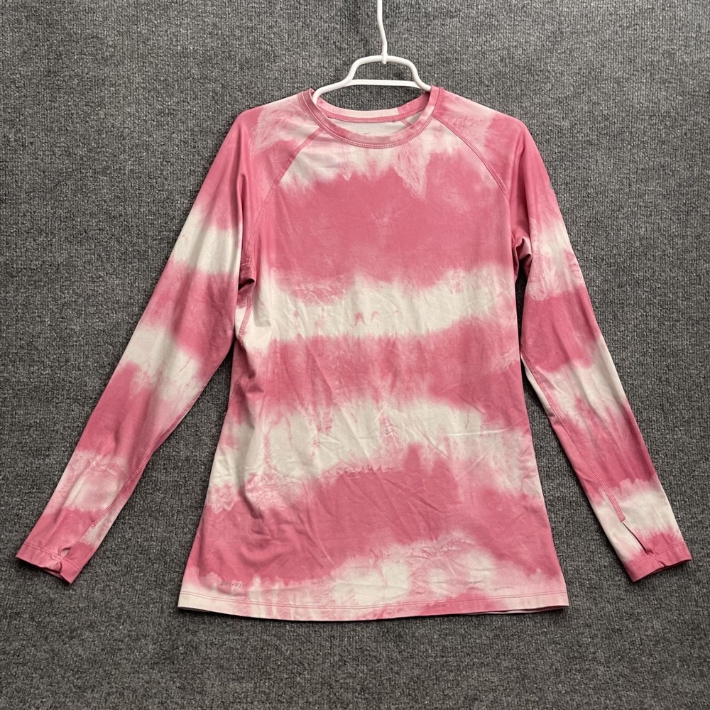 Nike Pro Combat Shirt Womens Sz XL Fitted Dri Fit Long Sleeve Pink 416399-652
